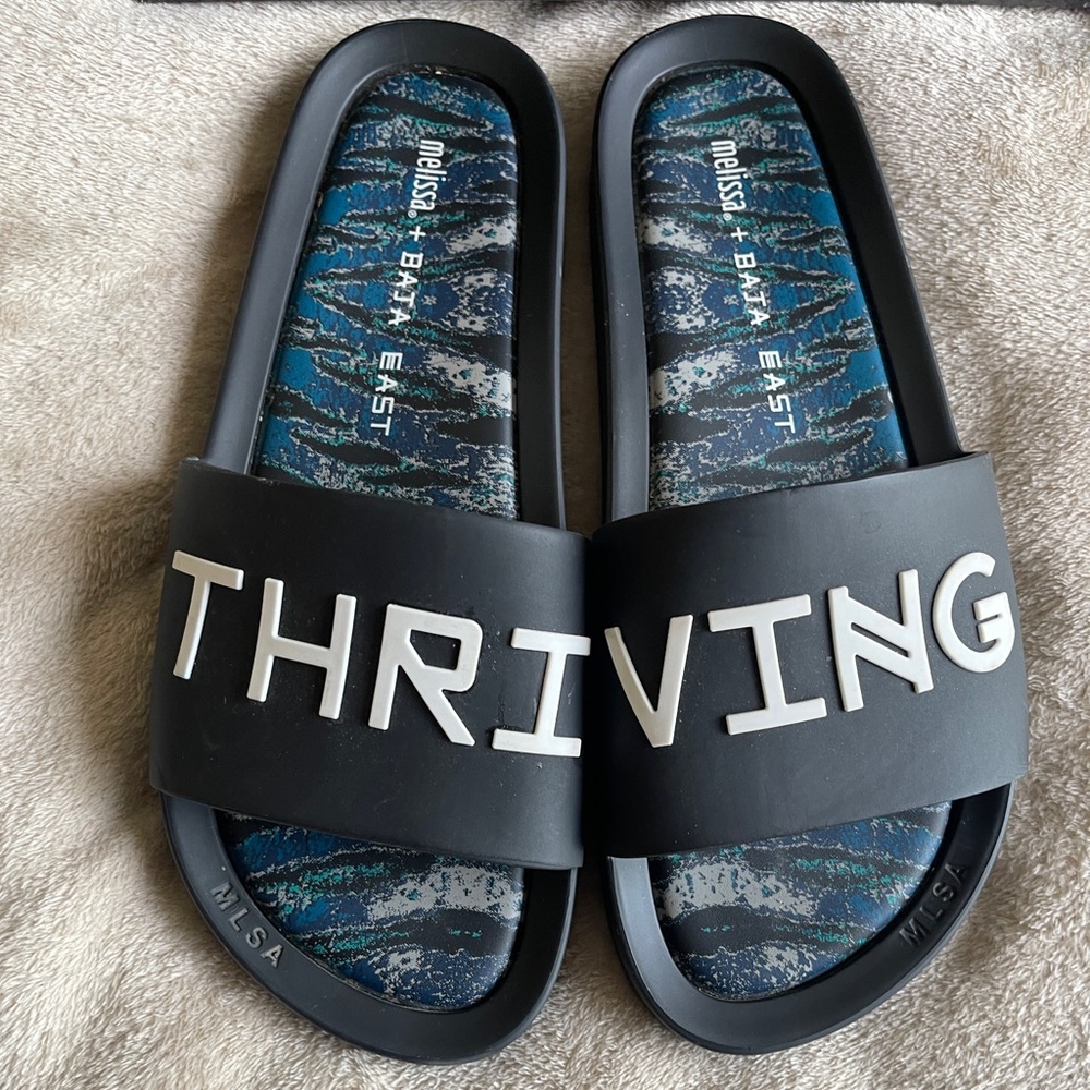 Melissa Shoes X Baja East Beach Slide | Color: Black/White Size: 12 Women’s